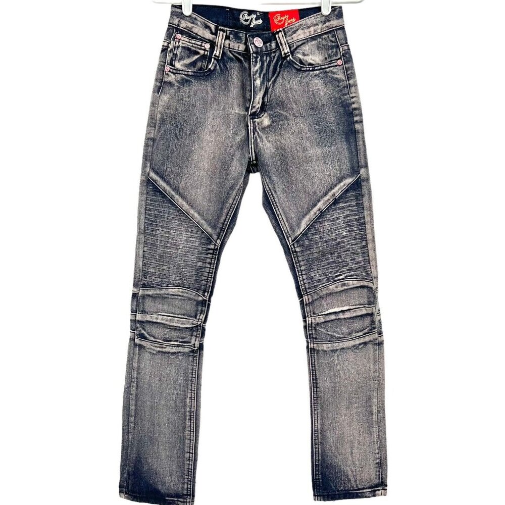 Rugby Road Boys Denim Jeans Wash Medium Grey Cotton Size 14 ( W26 x L29)